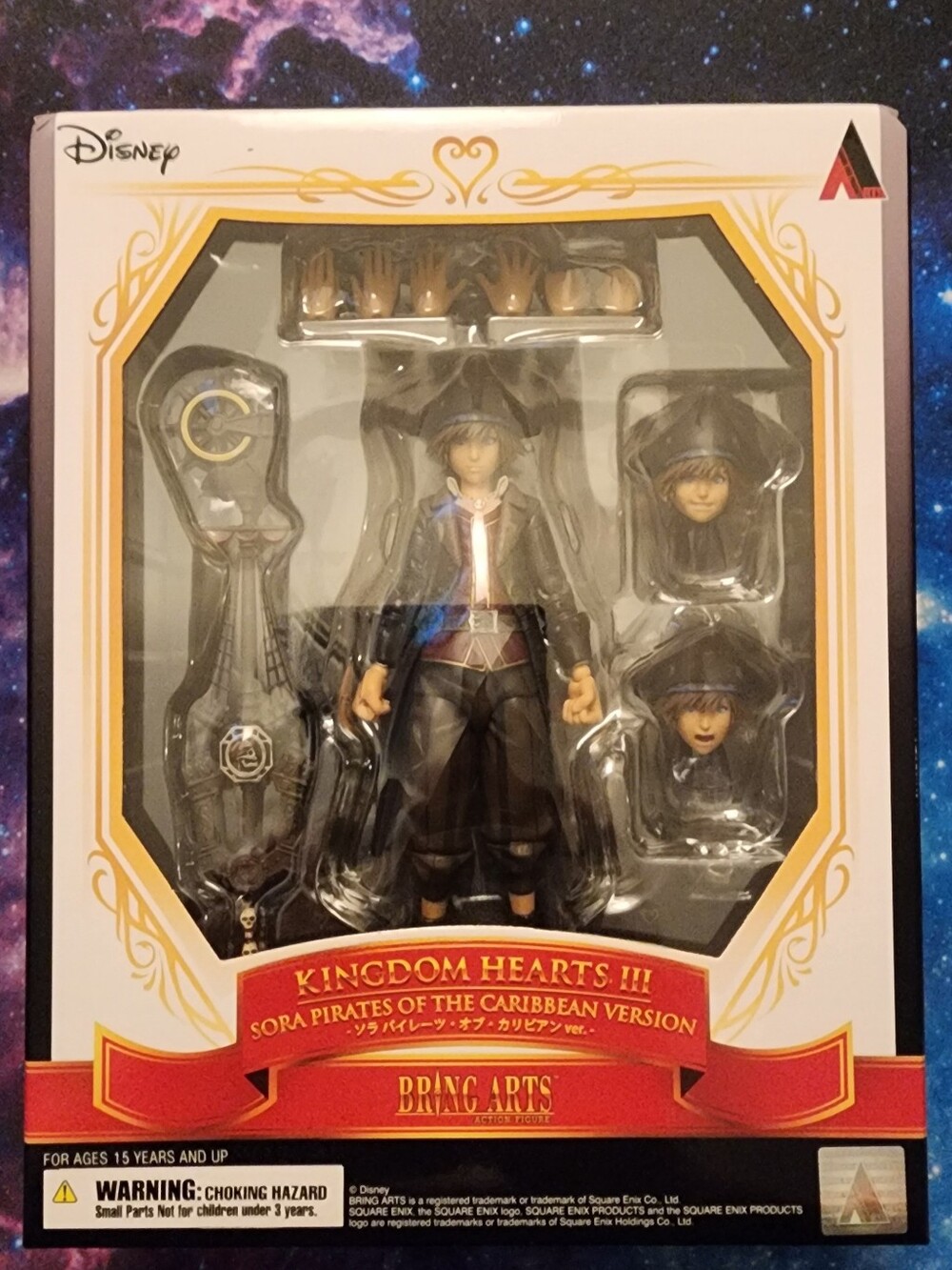 (New/Sealed; Corner Dents) Bring Arts Kingdom Hearts 3 Sora Pirates Vers. Figure